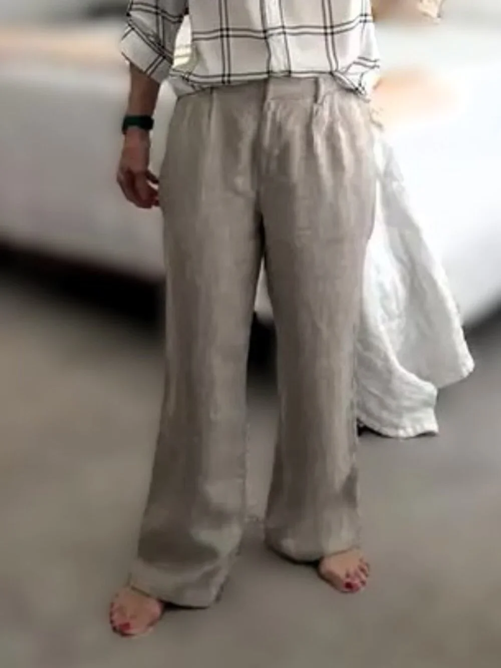 QUINCE 100% European Linen Pleated Trouser